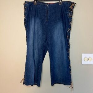 Y2K vintage Zana Di Lace Up Side Jeans